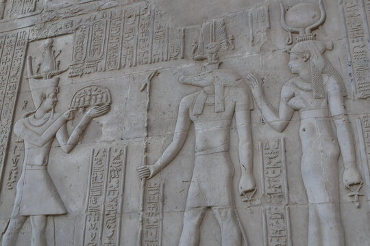 Exterior view of the Temple of Seti I in Abydos, Egypt