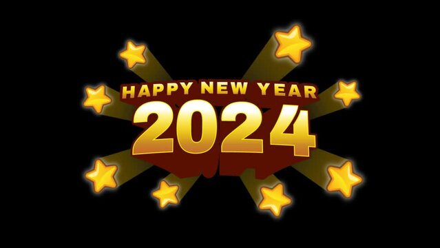 happy new year 2024 transparent alpha