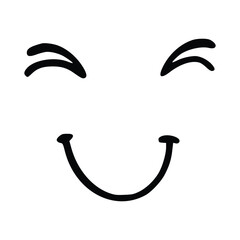 Kawaii's cute face. Manga-style eyes and mouth. Funny cartoon Japanese emoticon in different expressions, mega Big Set. Expression anime character and emoticon face illustration. Background. Print.