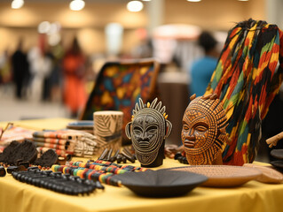 A Black History Month Themed Art And Craft Fair Where Local Artisans Sell Handmade Goods Inspired By African And African-American Culture