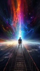 astronaut on the stairs