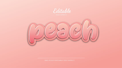 peach editable text style effect