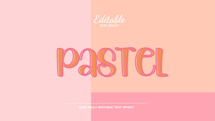 Pastel editable text style effect