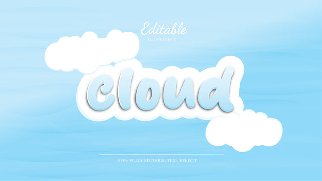 cloud editable text style effect