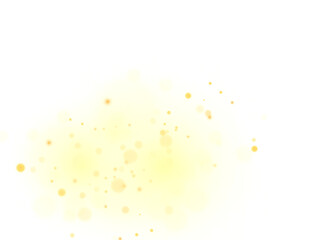 Abstract transparent light background with bokeh effects in yellow colors. Transparency only in PNG...