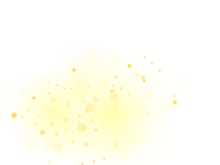 Abstract transparent light background with bokeh effects in yellow colors. Transparency only in PNG format