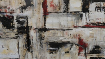 An abstract grunge painting on a canvas, contemporary artwork, room decoration, modern poster