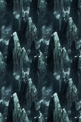 Perfectly Seamless Abstract Mountain Pattern