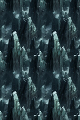 Perfectly Seamless Abstract Mountain Pattern