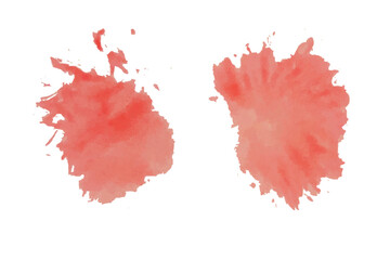 Red watercolor stains. Watercolor stains.