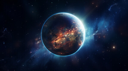 planet in space HD 8K wallpaper Stock Photographic Image 