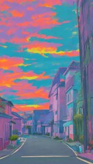 Obraz premium watercolor painting view