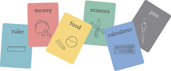 カラフルな選び取りカードのイメージ