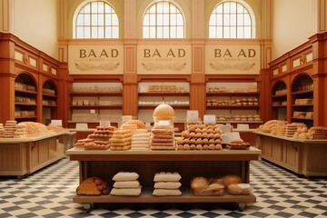 Fototapeta premium vintage bakery store design