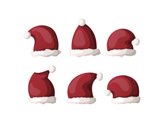 Vector Santa Clause Hat Collection