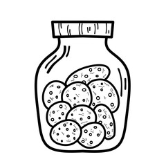 Cookies Jar Outline 
