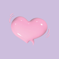 Trendy speech bubbles concept. Emoji character. Realistic 3d object cartoon style. Vector colorful illustration.