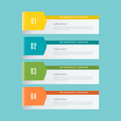 Flat infographic template design. - Vector.