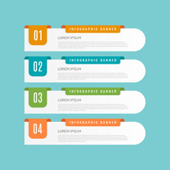 Flat infographic template design. - Vector.