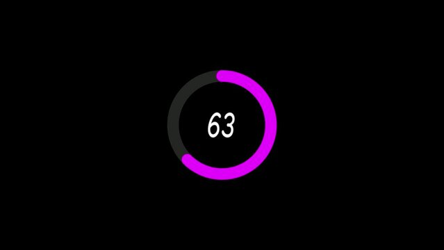 4K Video of Animation Science Futuristic Loading Circle Ring. Loading Transfer Download 0-100%. abstract Loading animation. Technology concept.