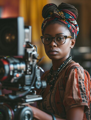 A Black Filmmaker Screening Their Documentary On African History Promoting Education And Awareness