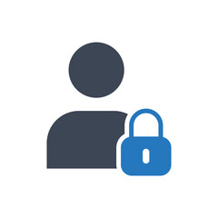 User account lock vector icon