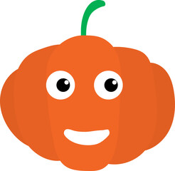 pumpkin cartoon character vector illustration