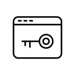 Web login password vector icon