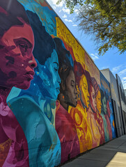 A Mural Dedicated To Black Women In History Showcasing Their Contributions And Resilience In A Vibrant Artistic Form
