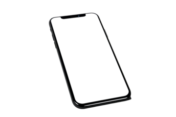 smart phone on transparent background, generative ai