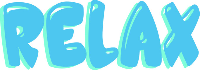 colored lettering sticker vector illustration