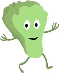 lettuce cartoon character vector illustration
