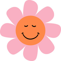 flower face vector illustration