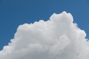 White clouds on clear sky