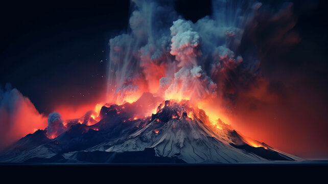 A volcano at the South Pole,generative ai