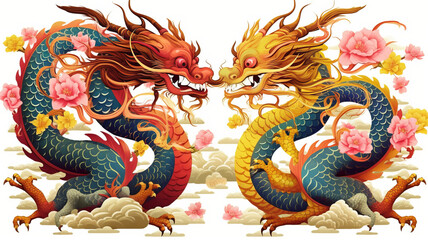 Fototapeta premium It is a cute version of the dragon, generative ai.