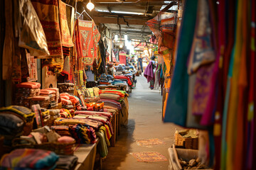 Fototapeta na wymiar Vibrant Bazaars: Embrace Cultures and Discover Unique Goods