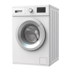 White washing machine on a transparent background,generative ai.