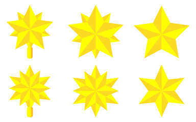 Set Of Christmas Stars