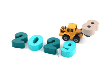 Miniature creative New Year's Day 2029