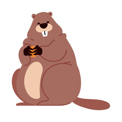 groundhog cute mascot
