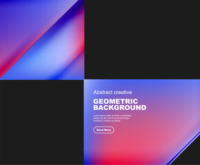 Gradient triangles vector abstract background