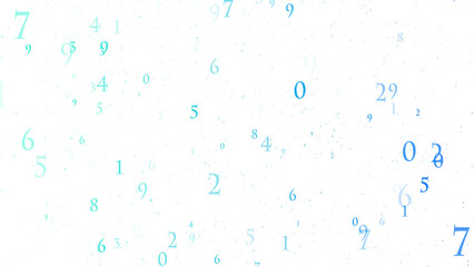 カラフルな浮かぶ数字、透過、アルファ、PNG、かわいい、フラット