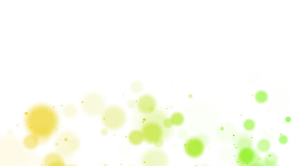 浮遊するカラフルな丸、パーティクル、粒々、透過