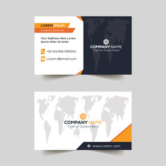 horizontal  clean Business Card template vector design