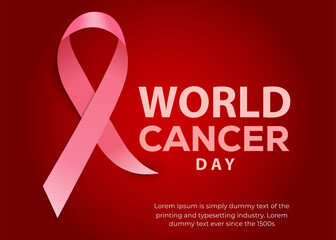 Vector illustration of world cancer day background banner.