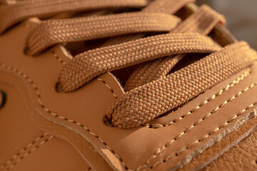 Close up shot of elegant sports shoe. - obrazy, fototapety, plakaty
