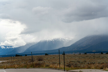 Grand Teton National Park at Wyoming, Snow capped mountains.