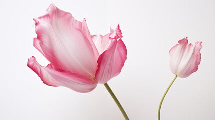 Tulip isolated on white background. Generative AI.