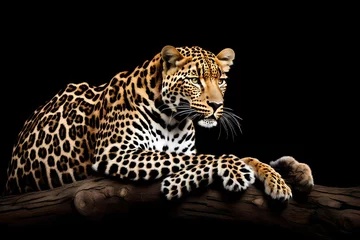 Selbstklebende Fototapeten leopard in front of background © Shubnam